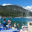 Yachts moorings in fishport Kalamos