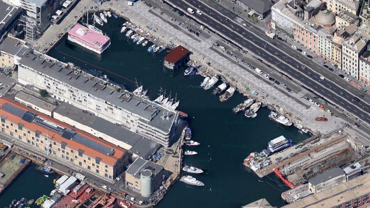 The base of a charter company in Porto Antico. Genoa. Italy