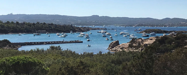 Yacht anchorage in Cala Garibaldi