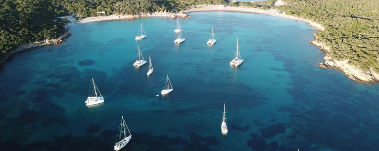 Yacht anchorage in Cala Portese