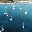 Yacht anchorage at Cala Portese off Caprera Island