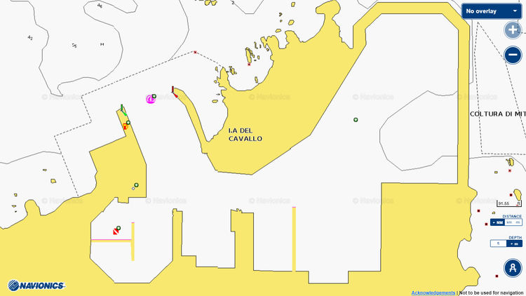 To open Navionics chart of Olbia Yacht Marina