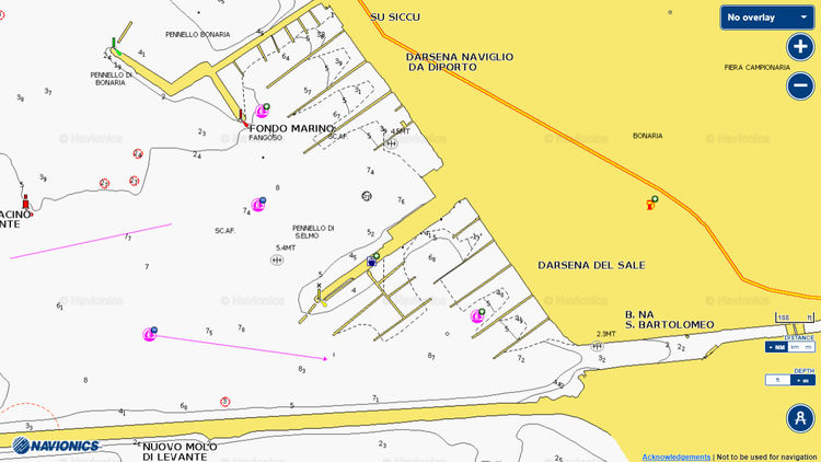 To open Navionics chart of Yacht Marina del Sole in Cagliari