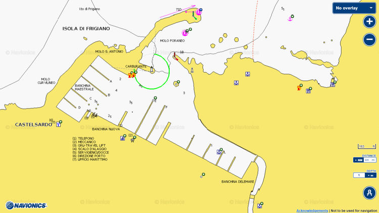 To open Navionics chart of Castelsardo Yacht Marina