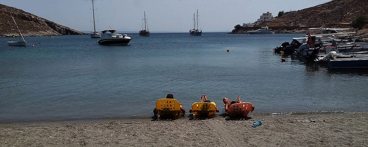 Yacht anchorage in Vlichadia Bay