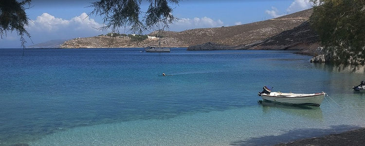 Yacht anchorage in Akti Bay