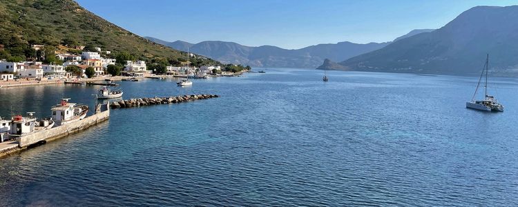 Yacht anchorage off the island of Telendos