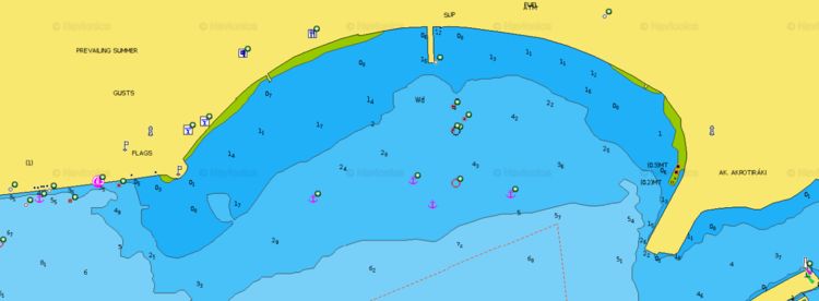 To open Navionics chart Navionics yacht anchorages in Lakki