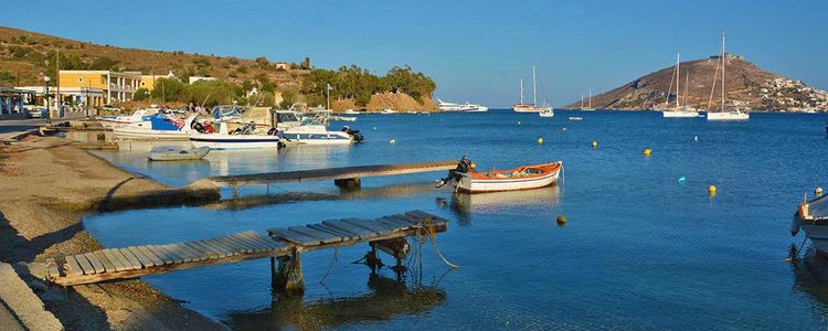 Yacht moorings in Alinda Bay