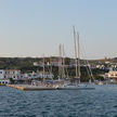 Yacht mooorings in Lipsi Harbor