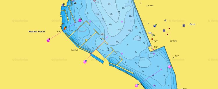 To open Naionics chart of Yacht Marina Frapa Dubrovnik