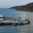 Yacht mooorings in Agios Georgios Harbor