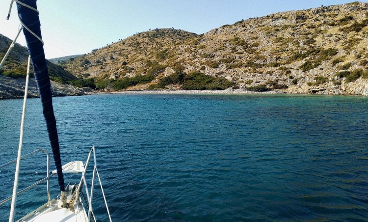 Yacht anchorage in Gaidouravlako Bay