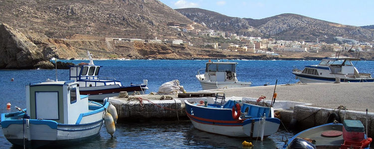 Yacht moorings in Finiki Harbor