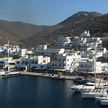 Yacht mooring in Katapola harbor