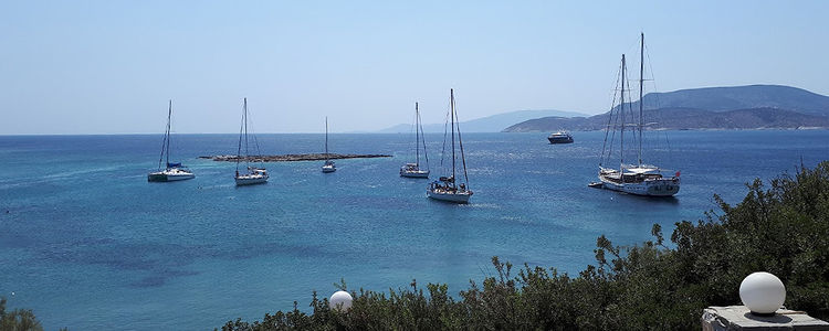 Yacht anchorage in Tsigouri