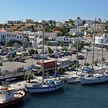 Yacht moorings in Gavrio Harbor