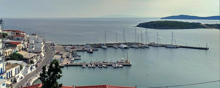 Yacht moorings in Batsi Fishport