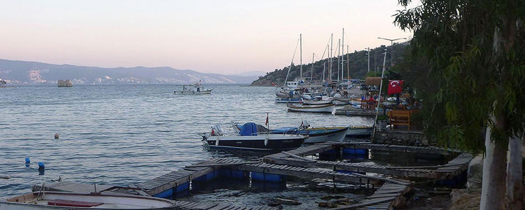 Yachts at the waterfront in Asin Limani