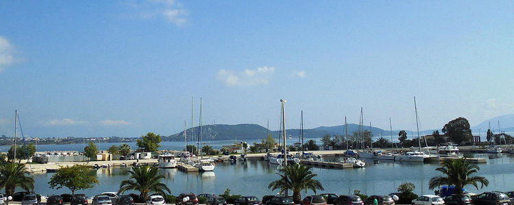 Yacht moorings in the city marina of Preveza. Ionian Sea. Greece.