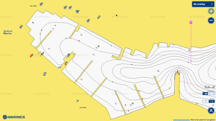 To open Navionics chart  of Yacht Marina Jezera