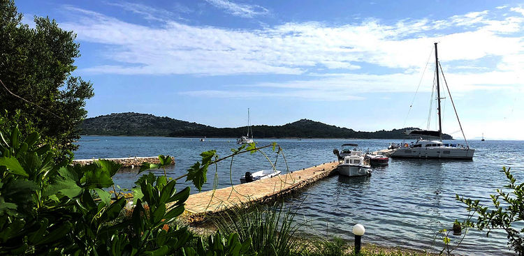 Yacht moorings at Zminjak Island