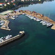 Yacht mooring in Tkon harbor