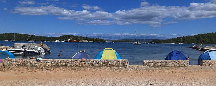 Yacht anchorage in Maly Zdrelac Strait