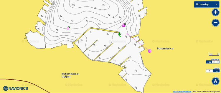 To open Navionics chart  of Olive Island Yacht Marina