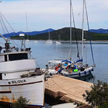 Yacht mooring in Knez Bay