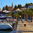 Yacht mooring at the city waterfront Rogoznica