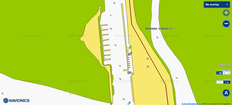 Map of San Marco yacht marina in Grado. Italy