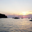 Yacht mooring on buoys in Lon Bay