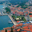 Yacht mooring at the Rovinj city waterfront