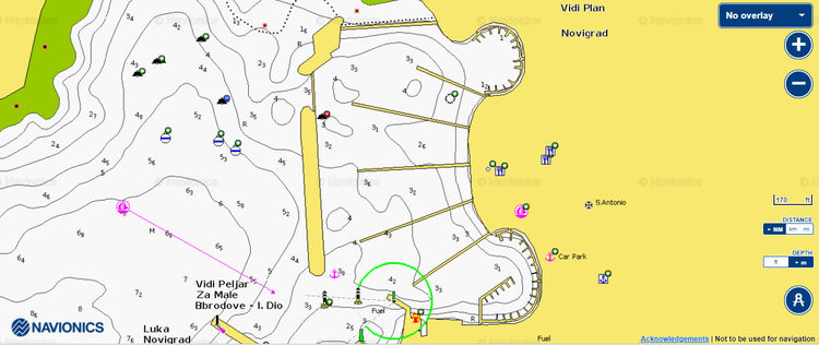 To open Navionics chart  of  Nautica Yacht Marina