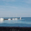 Yacht mooring at the west breakwater in Novigrad