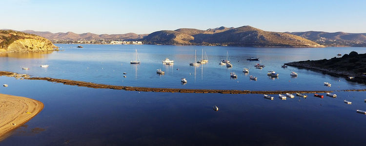 Yacht anchorage in Anavyssou Bay