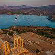 Yacht anchorage in Sounio Bay