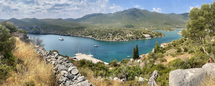 Yacht moorings in the Gerakas Liman