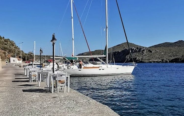 Yacht moorings in the Gerakas Liman