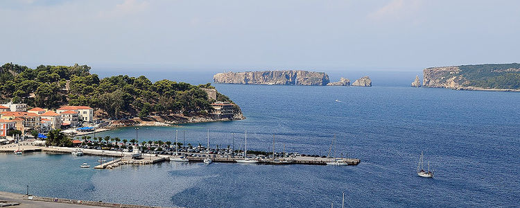 Yachts in the commercial port of Pylos