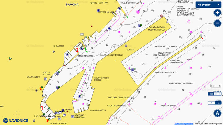 To open Navionics chart  of Yachts Marina Darsena Vecchia