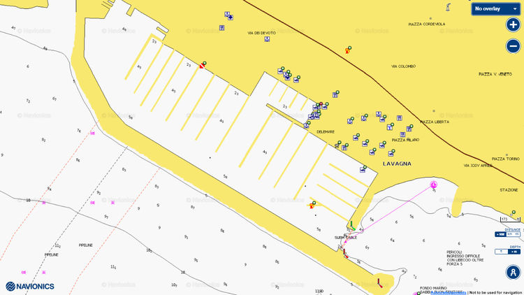 To open Navionics chart  of Yacht Marina Porto di Lavagna