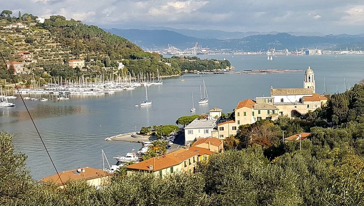 Yacht moorings in Grazio Bay