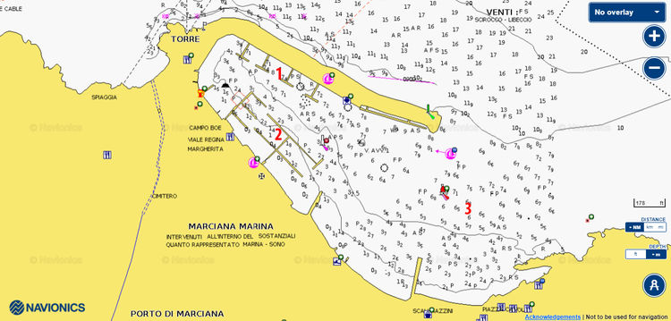 Yachts mooring in Porto Marciana