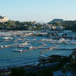 Yacht mooring in Baia harbor