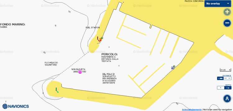 To open Navionics chart of Yacht mooorings in Masuccio Salernitano