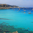 Yacht mooring in Rossa Bay on Favignana Island