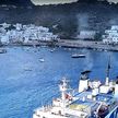 Yacht mooring in Dogana Bay on Levanzo Island