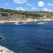 Yacht mooring in Fredda Bay off Levanzo Island